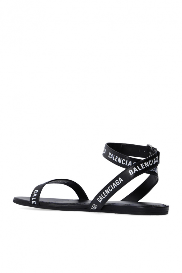 VIP【関税送料無料】希少 Balenciaga City Sandals Balenciaga City Leather Block-Heel Sandals - Bergdorf Goodman